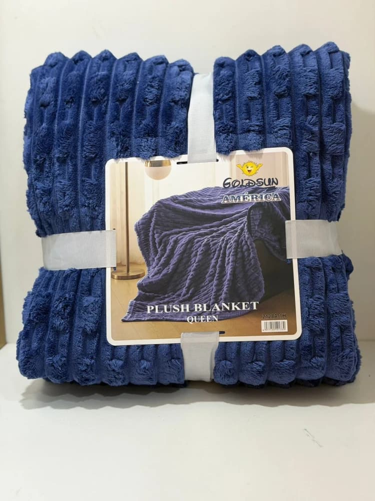 Manta Premium Plush Azul