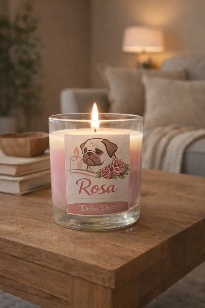 Vela Clásica Aroma a Rosa