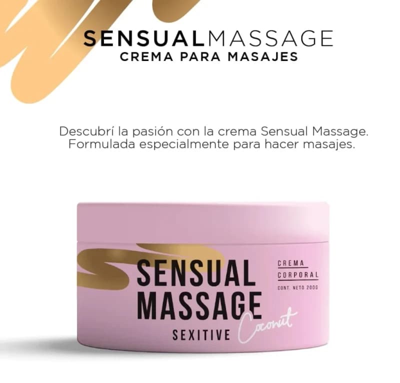 Crema para masajes aroma coco