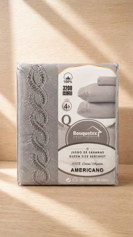 Juego de Sábanas (2 plazas / 2 1/2 plazas) Q007