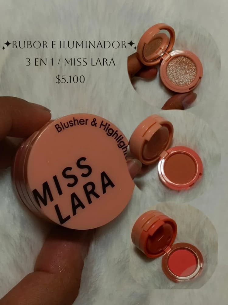 Rubor E Iluminador 3 en 1 - Miss Lara