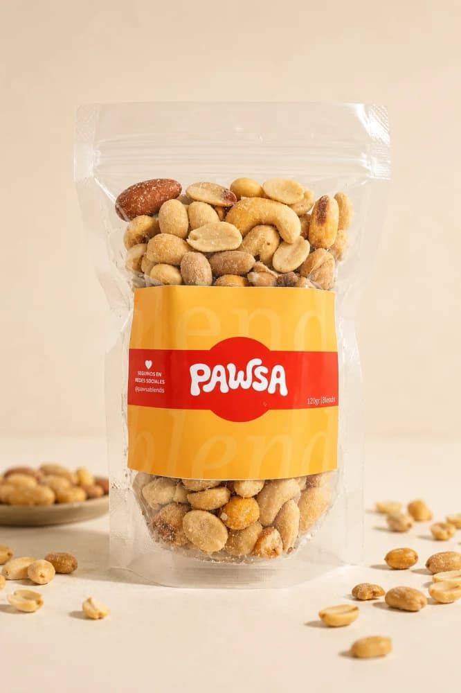 Blend de frutos secos salados: Maní, Castaña, Maíz Frito, Almendra