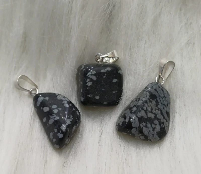 Dije Piedra natural obsidiana nevada (chica)