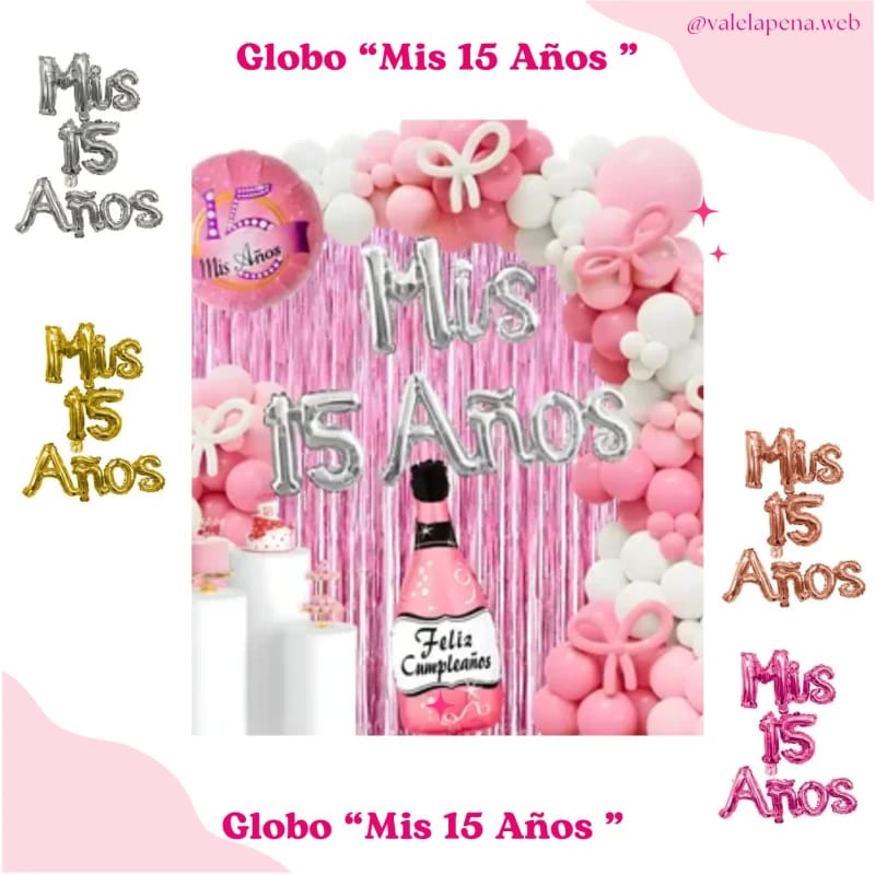 Globo "Mis 15 Años" frase (grande)