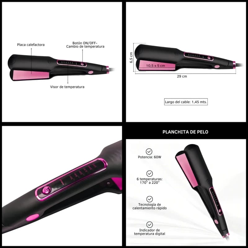 Plancha de pelo dinax