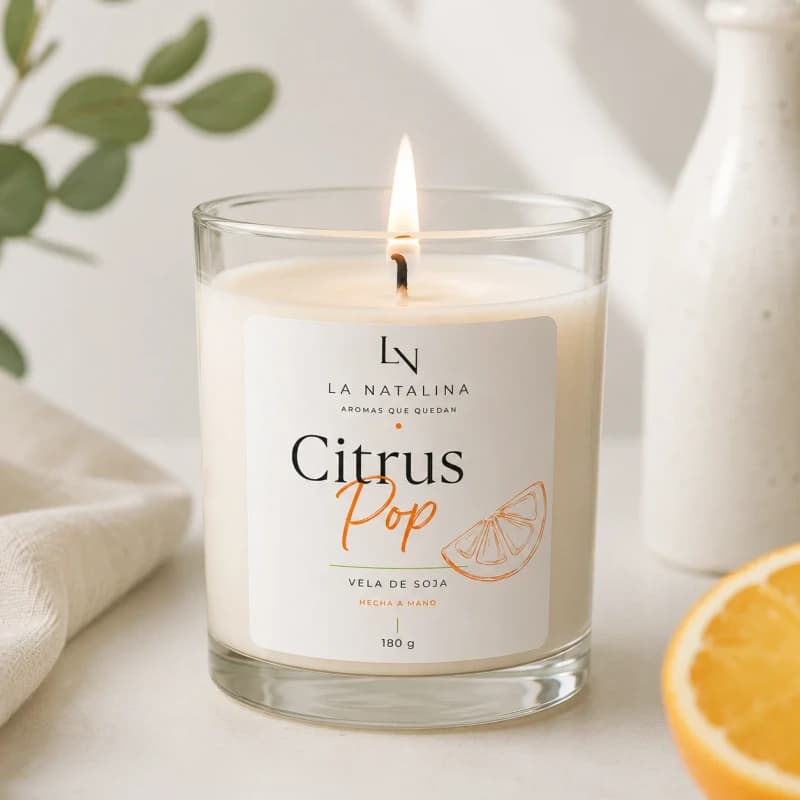 VELA DE SOJA · COLECCIÓN FRESCA • Citrus POP