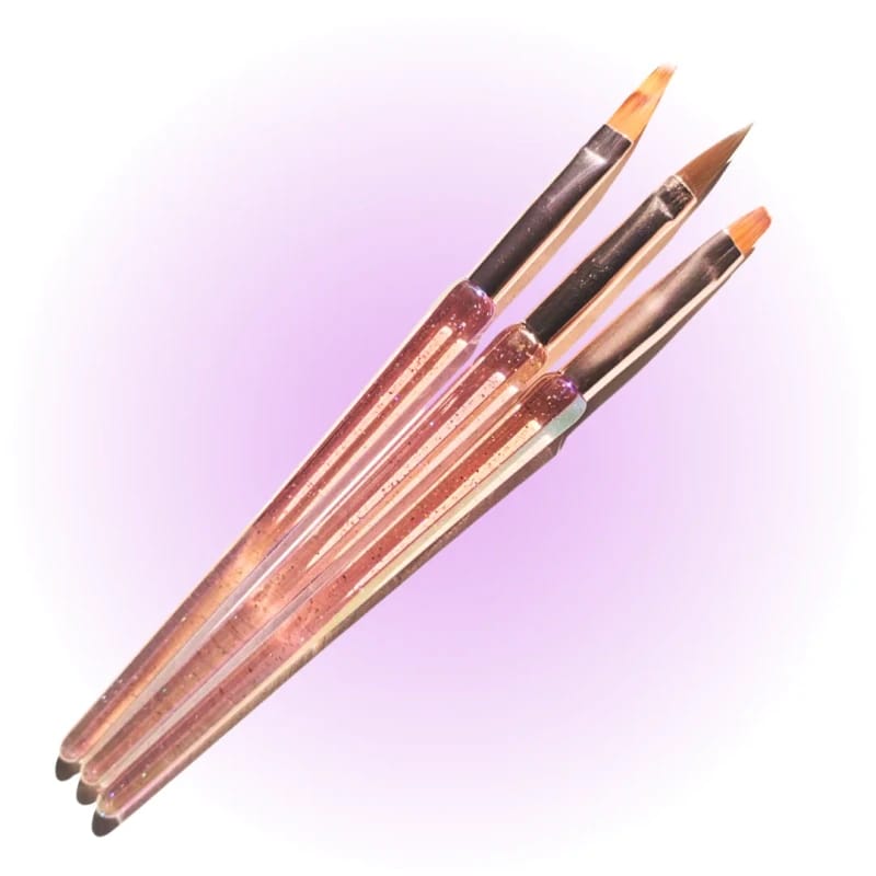 SET X3 PINCELES PARA POLYGEL, ACRILICAS Y DIFUMINAR