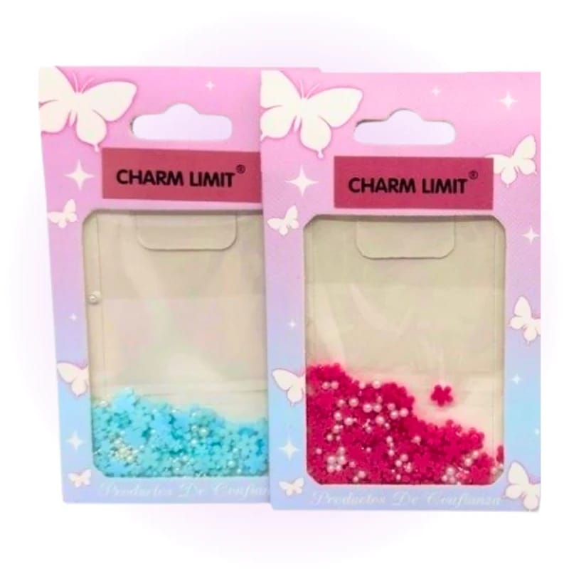 PERLAS Y FLORES CELESTES O LILA CHARM LIMIT