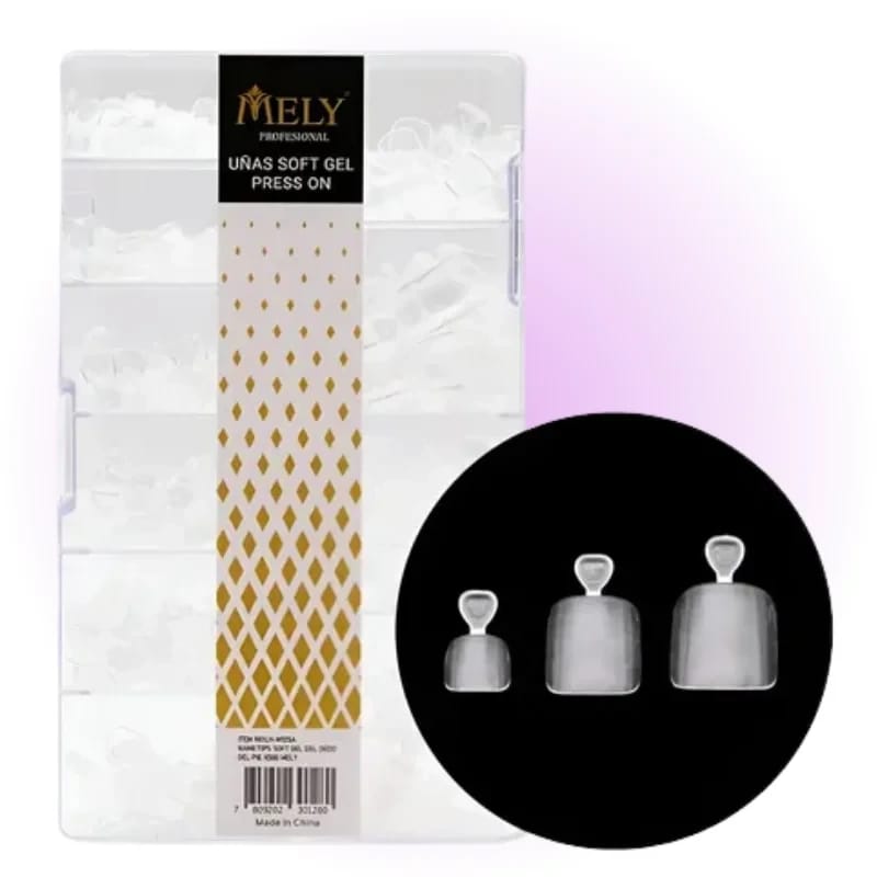 500 TIPS SOFT GEL PARA PEDICURIA MELY