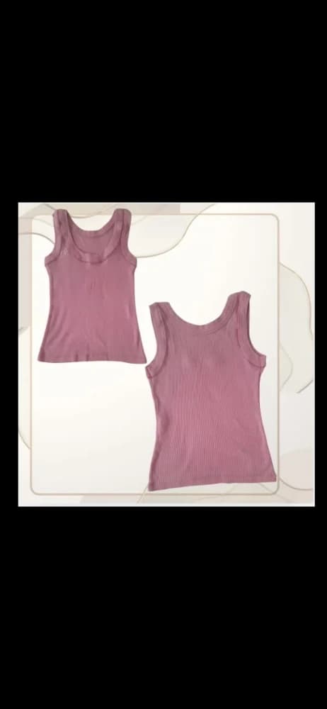 Musculosa rosa de algodón usado
