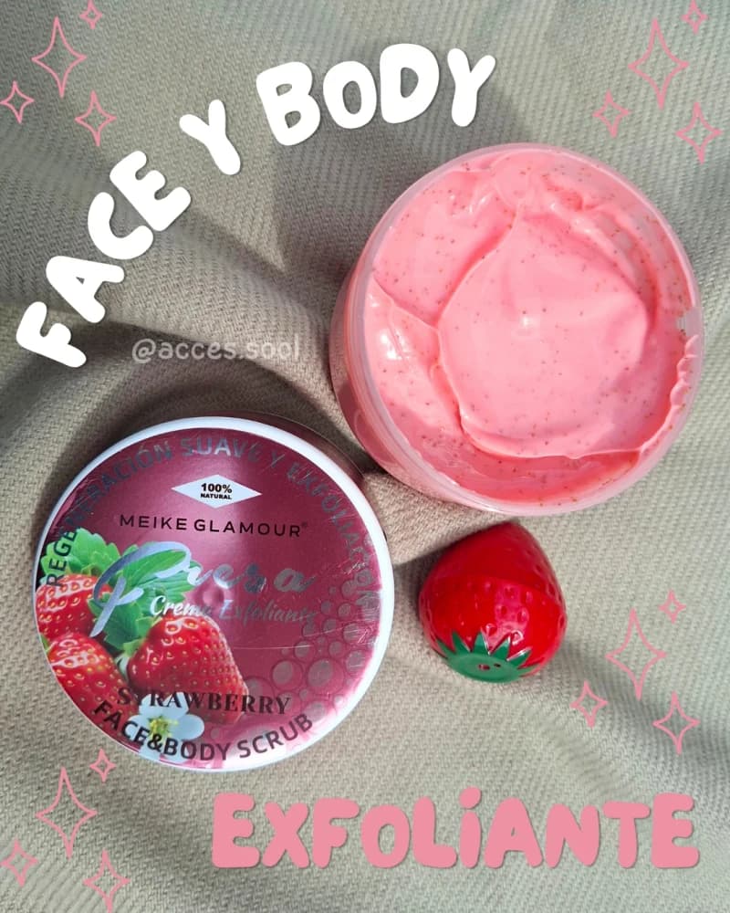 crema exfoliante frutillla