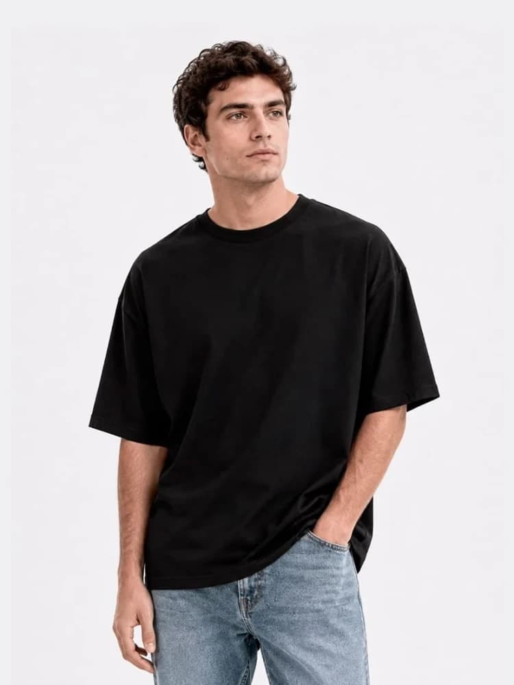 Remera Lisa Oversize Hombre Algodón Premium 24.1