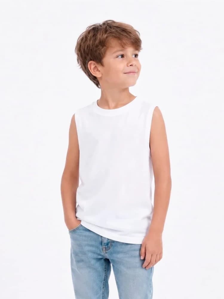 Remera sin manga Lisas Niño/a Algodón Premium 24.1