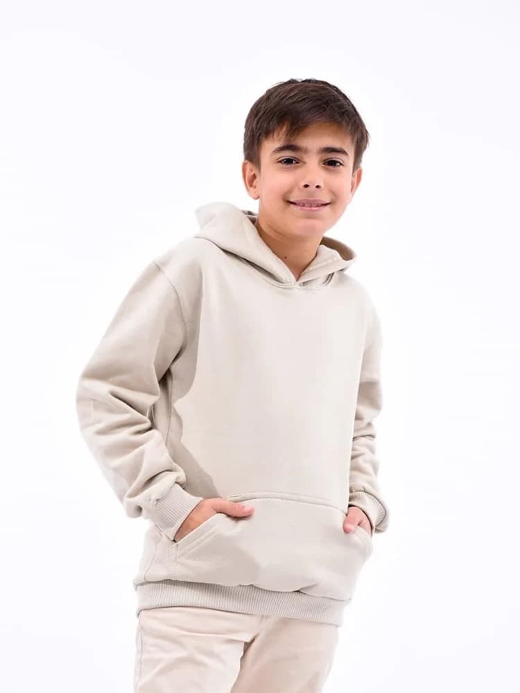 Buzo Capucha Canguro Niño/a Lisos Frisa Invisible Algodón Premium