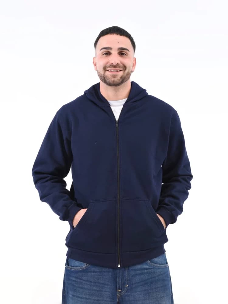Campera Capucha Canguro Lisos Frisa Invisible Algodón Premium