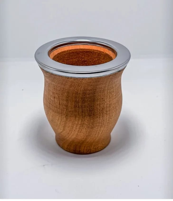 Mate Camionero Algarrobo Virola Acero Inox