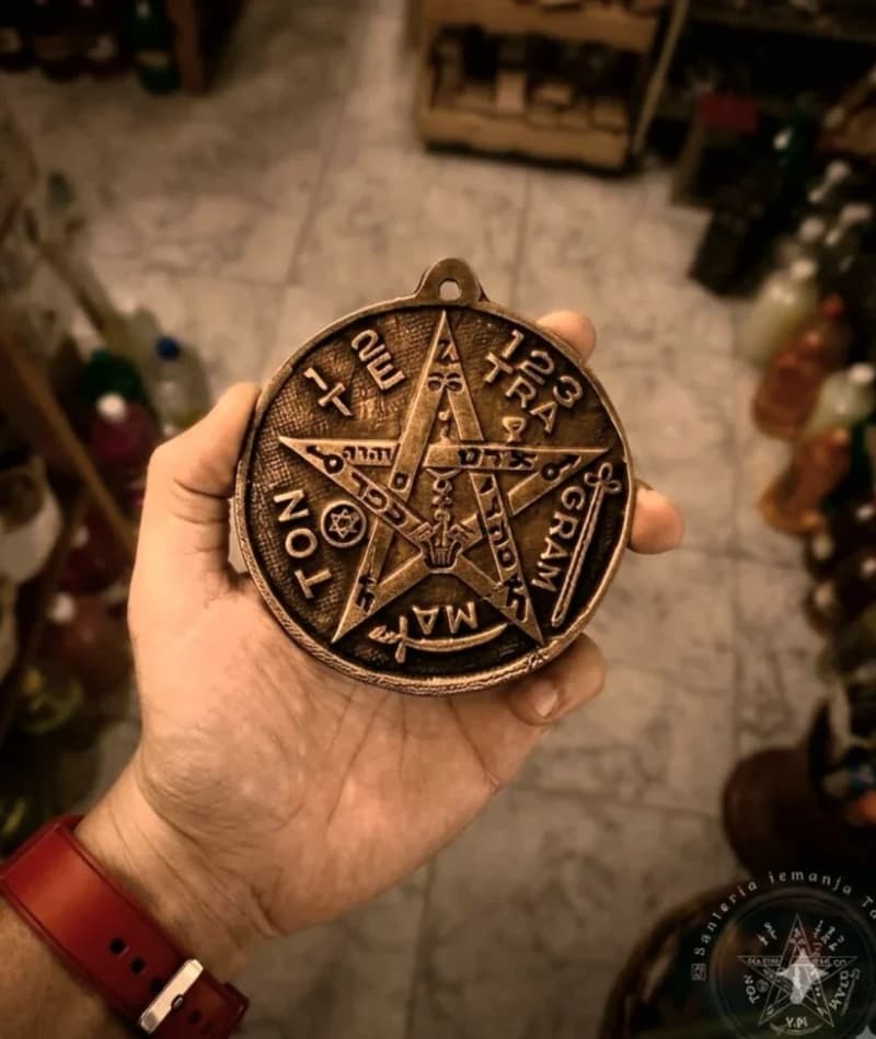 Amuleto Tetragramatón 10cm metal