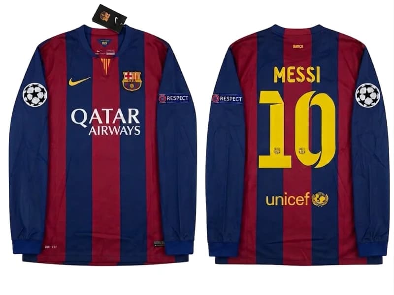 Camiseta Retro 2015 Mangas largas 2015 Messi
