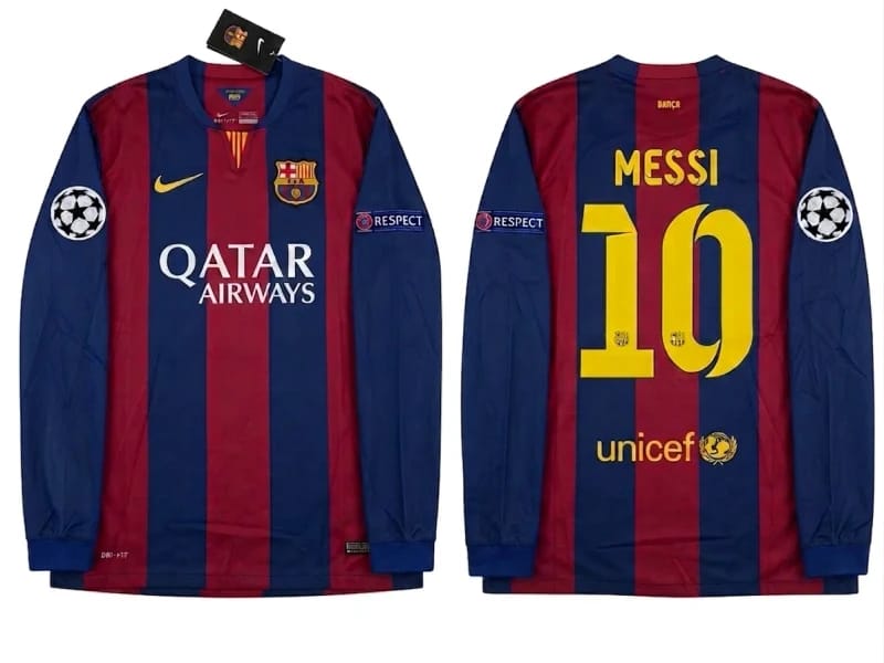 Camiseta Retro 2015 Mangas largas 2015 Messi