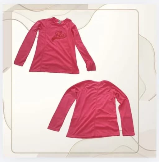Remera rosa flúor manga larga usado
