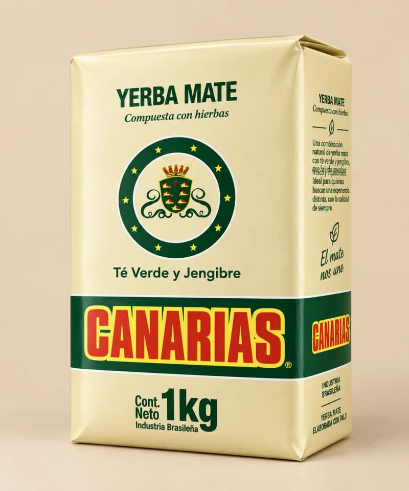 YERBA CANARIAS TE VERDE Y JENGIBRE 1Kg.