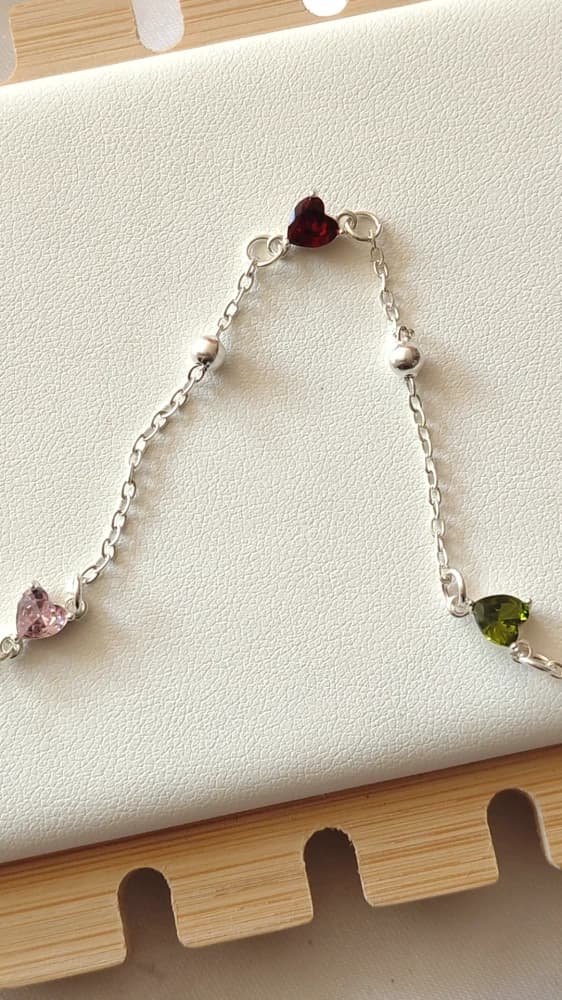 Pulsera Bolitas y Corazones