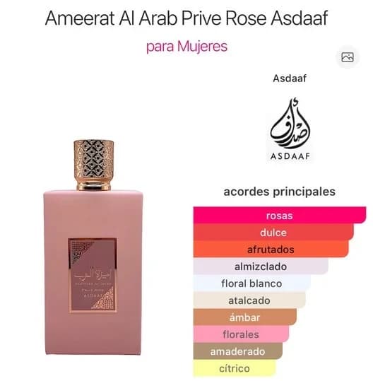 Ameerat Al Arab Prive Rose (Asdaaf) (Mujer)