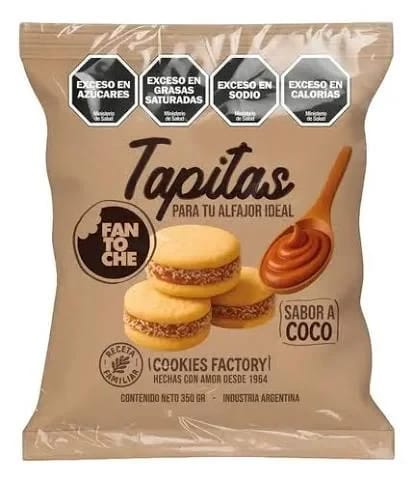 Tapitas galletitas dulces sabor coco