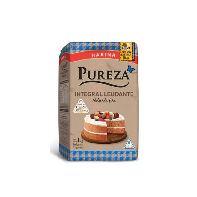 Harina integral leudante molienda fina Pureza