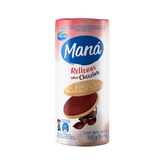 Galletitas rellenas sabor chocolate Maná
