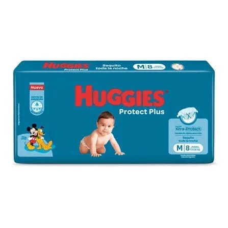 Pañales Huggies protect plus M