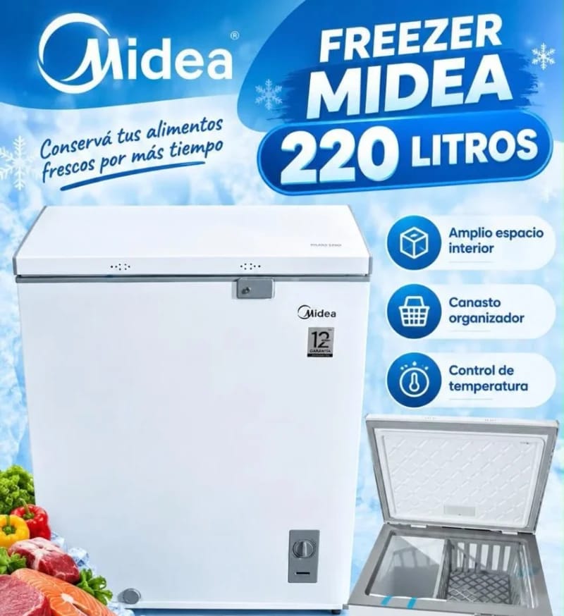 Freezer Midea de 200 litros