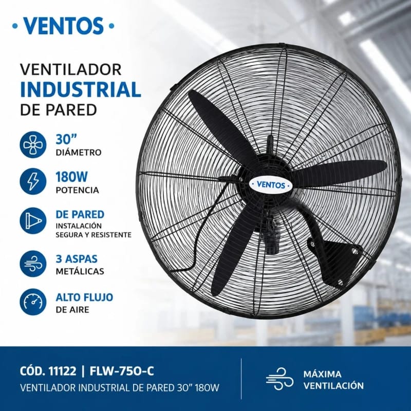 VENTILADOR INDUSTRIAL DE PARED