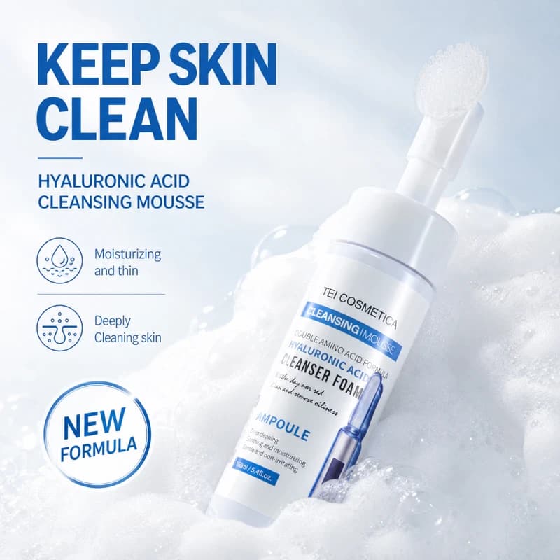 2. Tei Cosmetica - Cleansing Mousse (Double Amino Acid Formula / Hyaluronic Aci