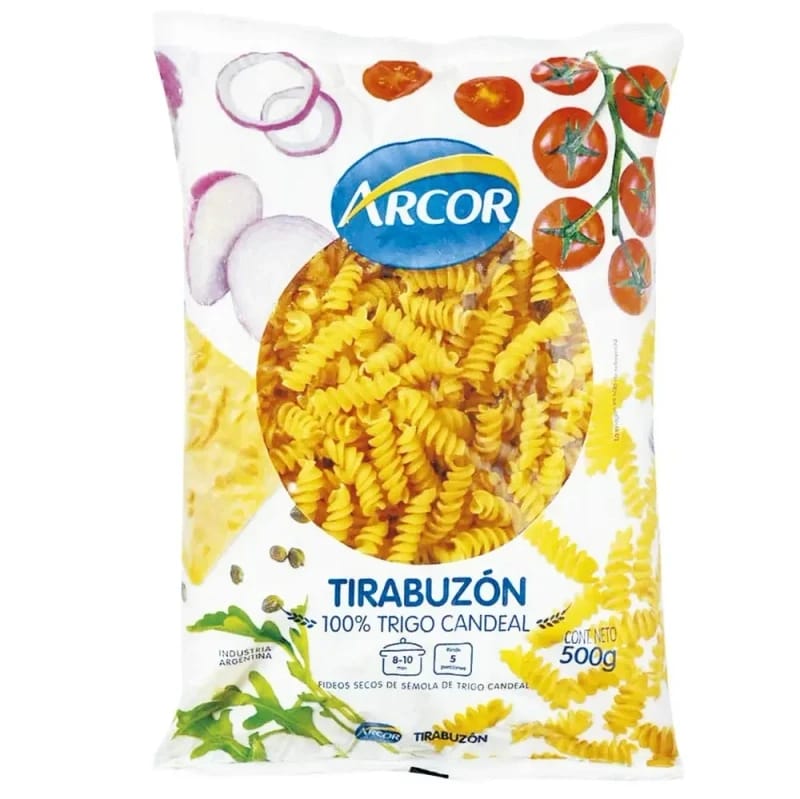 Fideos tirabuzón Arcor