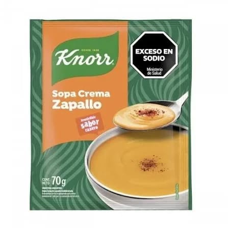 Sopa crema zapallo Knorr
