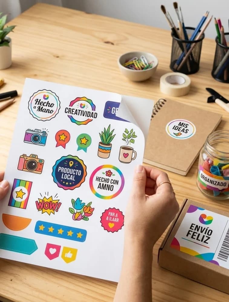 Impresiones Color A4 en Papel AUTOADHESIVO, ideal para Stickers y Etiquetas