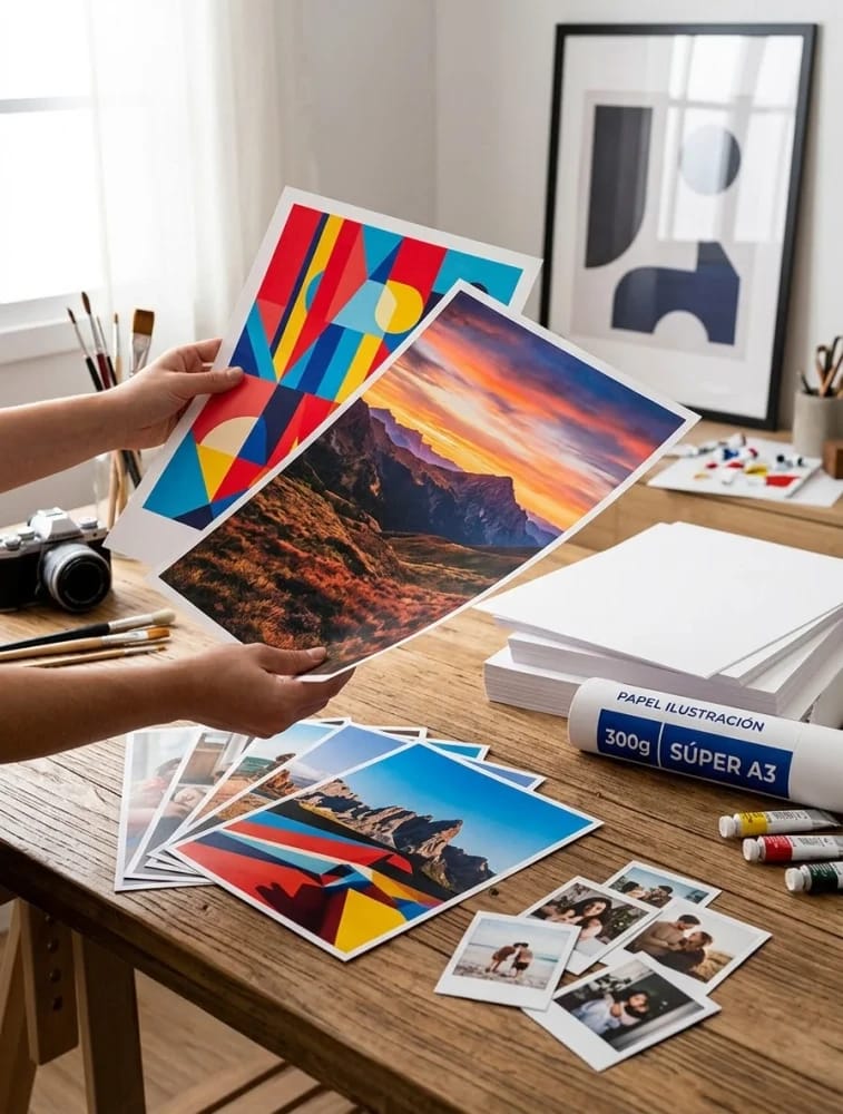 Impresiones Color Súper A3 Simple faz, en Papel ILUSTRACIÓN 300g. Ideal para Impresión de Afiches, Tarjetas, Posters, Láminas, Polaroid y Fotos
