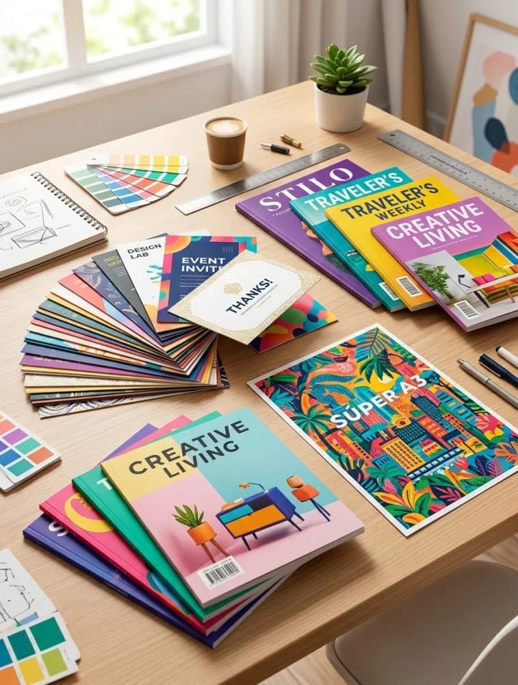 Impresiones Color A4 Doble faz, en Papel ILUSTRACIÓN 300g. Ideal para Impresión de Tarjetas y Tapas de revistas.