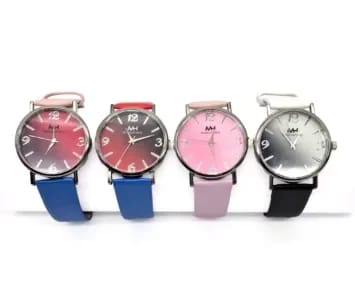 Reloj Analógico con Correa en Dos Tonos