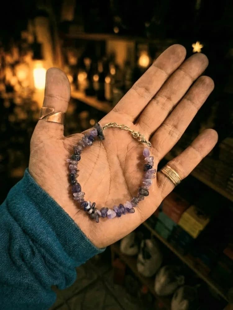 Pulsera escallas de piedra AMATISTA